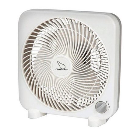 POLAR AIRE Polar Aire S-9PB 7 in.  3 Speed Mini Box Fan in Gray & White 6257588